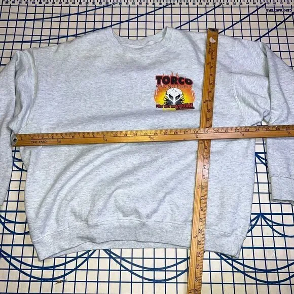 2006 Torco Racing Sweatshirt Sz XL Grey Double Sided Grpahic Pullobver Crewneck - Picture 10 of 10